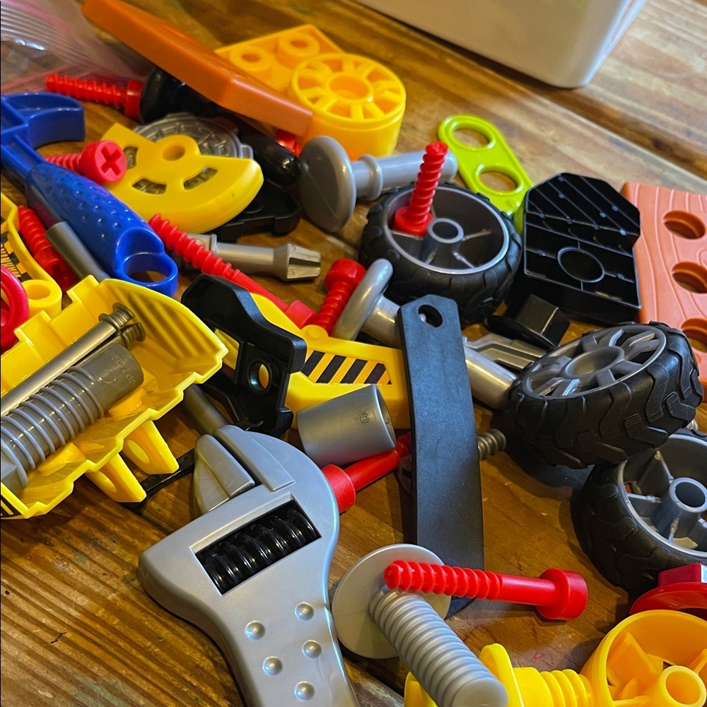 Kids Construction Play Set - Yellow and Multicolor Toy Tools